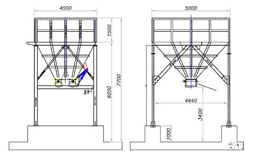 Бункер для зерна чертеж